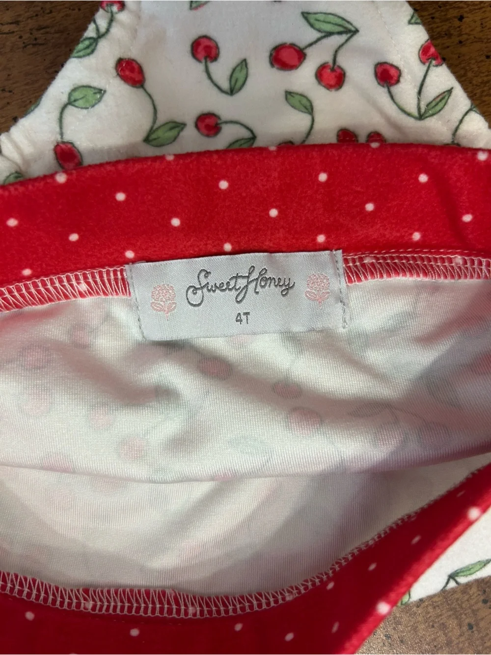 Sweet Honey Toddler Two Piece Swimsuit 4T Cherry Print